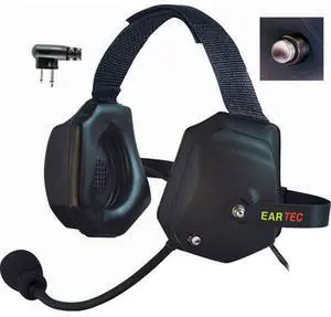 Eartec Xtreme Double Ear Shell Mount PTT Headset with Mic and Motorola 2-Pin