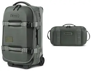 Pelican Aegis HY22 22" Wheeled Carry-On Roller Hybrid Duffel Bag, Charcoal, with SXH5 Protective Cross Body Sling Bag