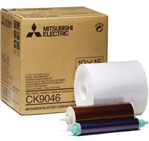 Mitsubishi 6" Electric Wide Paper Roll & Inksheet for 600 Photos #CK9046