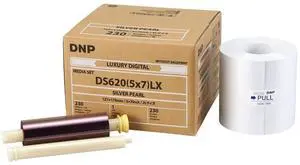 DNP DS620A Printer Luxury Media, 5x7" Silver Pearl, 1-Pack #DS6205X7LXSP