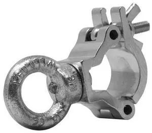 Odyssey Innovative Designs LACE25S Aluminum Small Mini Clamp with Eye Bolt, Polished Aluminum