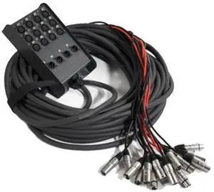 ProX XC-SB124XLR100 100' 12 XLR-F Input to 4 XLR-M Return Stage Box Snake
