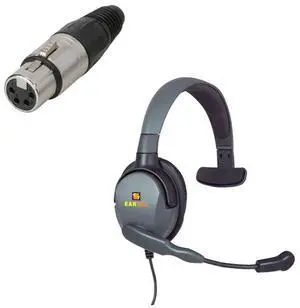 Eartec Max4G Midweight Single-Ear Headset with 5-Pin XLR Female Connector