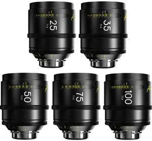 DZOFILM Arles Prime Cine 5-Lens Kit with 25mm, 35mm, 50mm, 75mm & 100mm T1.4 Lens for PL Mount