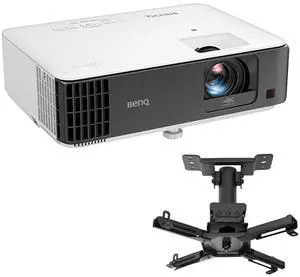 BenQ TK700ST 4K Ultra HD HDR Short Throw DLP Home Theater Gaming Projector + H&A Universal Projector Ceiling Mount