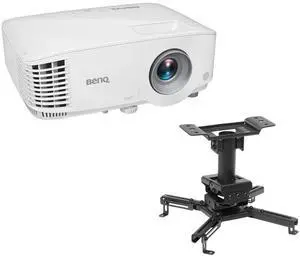 BenQ MH733 Full HD DLP Business Projector, Bundle with H&A Ceiling Mount