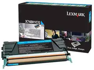 Lexmark X748H1CG Lexmark Toner Cartridge - Cyan - Laser - High Yield - 10000 Page - 1 / Each