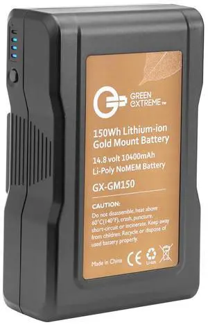 Green Extreme 150Wh Lithium-ion Gold Mount Battery
