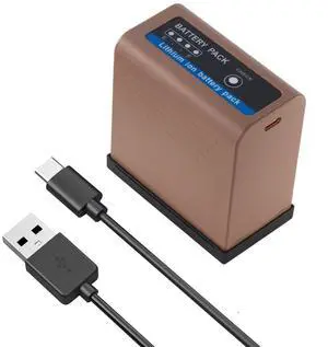 Green Extreme NP-F970 76.3Wh 7.4V 10500mAh Lithium-Ion Battery Pack with USB-C Port, Brown