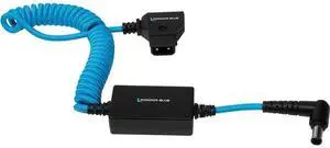 Kondor Blue D-Tap to 19.5V Regulated Right Angle DC Coiled Cable for Sony FX9/FX6