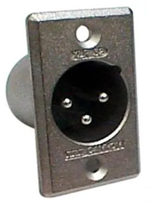 Canare ITT Cannon XLR3, Male Flange Receptacle