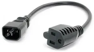 ProX XC-PEIEC 1' 18 AWG Edison Female to IEC Male Power Adapter Cord