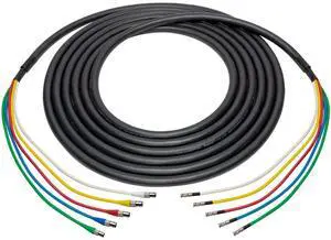 Laird 3' 5-Channel 12G-SDI/4K UHD BNC Female to HDBNC Male Snake Cable