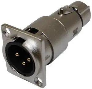 ProX XC-3MDF XLR Male to Female Adapter for Panel Mount