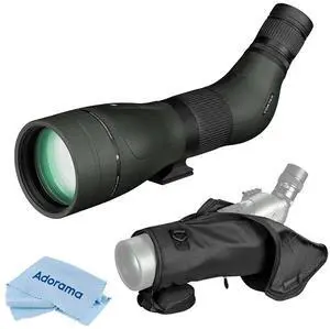Vortex Optics 20-60x85 Diamondback HD Angled Spotting Scope, Bundle with Padded Storage Case, Cleaning Cloth