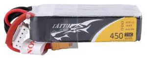 Tattu 14.8V 450mAh 75C 4S1P Li-Po Battery Pack with XT30 Plug for H Frame Quadcopter