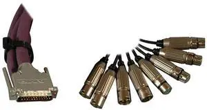 Switchcraft 10' DB25 Female to 4 XLR Male and Female Breakout Cable