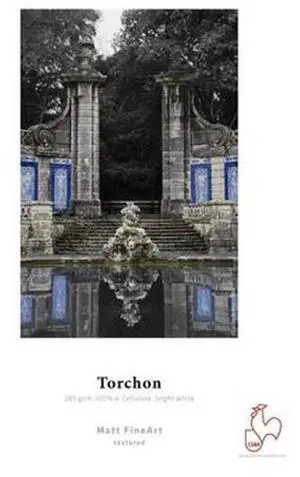 Hahnemuhle Torchon, 100 % TCF Pulp Rough Matte Texture, Bright White Inkjet Paper, 19.6 mil., 285 g/mA, 13x19", 25 Sheets