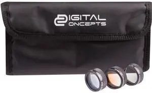 Vivitar Digital Concepts Camera Lens Filter Kit for DJI Mavic Drone, Includes Gradual Blue, Orange and Gray Filters, Pouch