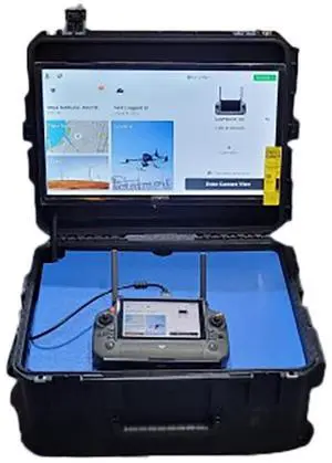Firehouse Technology FPV Tactical Command Wheeled Hard Case with 21.5" 1500 NIT Daylight Readable Full HD Display