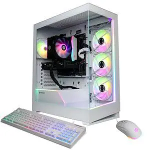 CyberPowerPC Gamer Xtreme Gaming Desktop Computer, Intel Core i5-14400F 2.5GHz, 16GB RAM, 2TB SSD, NVIDIA GeForce RTX 5060 8GB, Windows 11 Home, White