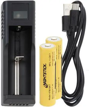 Nightstick Dual 3.6V 3400mAh 18650 Rechargeable Lithium-Ion Battery Kit