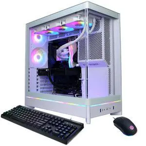 CyberPowerPC Gamer Supreme Liquid Cooled Gaming Desktop Computer, AMD Ryzen 9 9950X3D 4.3GHz, 64GB RAM, 4TB SSD, NVIDIA GeForce RTX 5070 Ti 16GB, Windows 11 Home, White