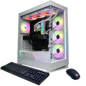 CyberPowerPC Gamer Supreme Liquid Cooled Gaming Desktop Computer, AMD Ryzen 9 9950X3D 4.3GHz, 64GB RAM, 4TB SSD, NVIDIA GeForce RTX 5070 12GB, Windows 11 Home, White
