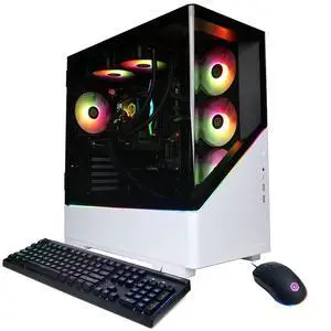 CyberPowerPC Gamer Supreme Liquid Cooled Gaming Desktop Computer, Intel Core i7-14700F 2.1GHz, 16GB RAM, 2TB SSD, NVIDIA GeForce RTX 5060 8GB, Windows 11 Home, White
