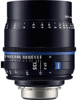 Zeiss Zeiss 135mm T2.1 CP.3 Compact  Cine Lens (Feet) CF- Compatible with Canon EF EOS Mount