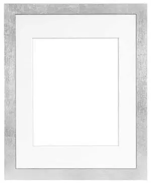 Framatic Aria Wood Frame for 11x14" Photograph, 1" Profile, Silver