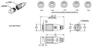 Switchcraft AAA Series 6-Pin XLR Male Cable Mount Connector, Silver Pins / Plastic Body (Silver Head)