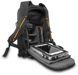 Padcaster Padcaster Camera Backpack, Video Production Bag   with Dividers for Tablets, Phones, Cameras, and   Accessories with Protective Rain Cover
