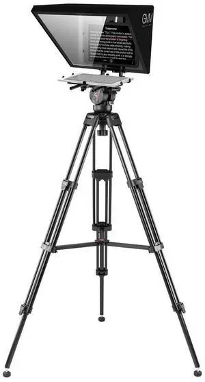 GVM TQ-L Tablet and Smartphone Teleprompter, w/3Pod V3AH 3-Section Video Tripod