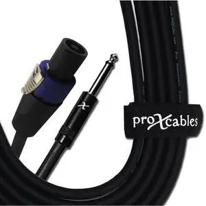 ProX XC-SQ50 50' 12AWG SpeakOn to 1/4" TS-M High Performance Speaker Cable