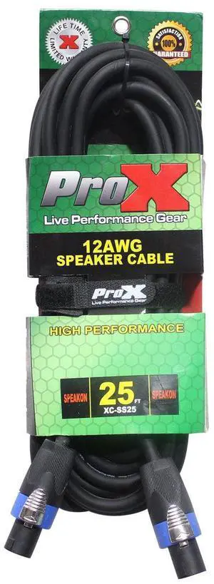 ProX XC-SS25 25' 12AWG SpeakOn to SpeakOn High Performance Speaker Cable