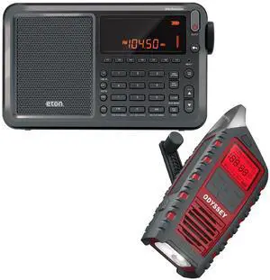 Eton Elite Executive AM/FM/LW/Shortwave Radio with SSB, Bundle with Odyssey Multi-Powered All-Band Bluetooth Emergency Radio