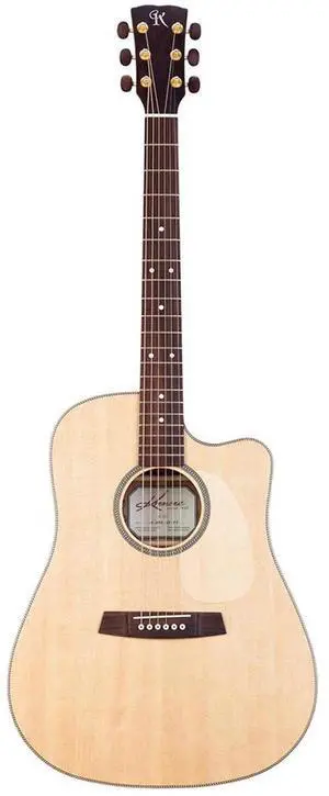Kremona Steel String Series M20 D-Style Acoustic Electric Guitar with Hardshell Case, Rosewood Fingerboard