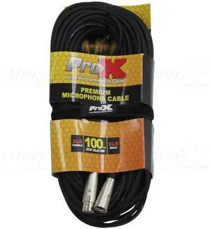 ProX Premium Series XCP-XLR100 100' XLR-F to XLR-M Balanced Audio Microphone Cable