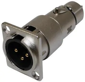 ProX XC-3MDF XLR Male to Female Adapter for Panel Mount