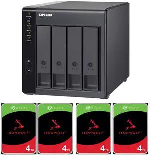 QNAP TR-004 4-Bay USB 3.2 Gen 1 RAID Expansion Enclosure, with 4x 4TB NAS HDD
