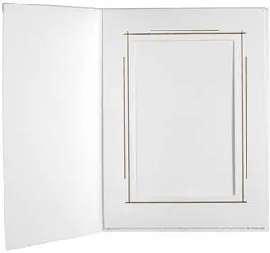 TAP Whitehouse Folder Frame for 6x8" Vertical Photo, White/Gold, 25-Pack