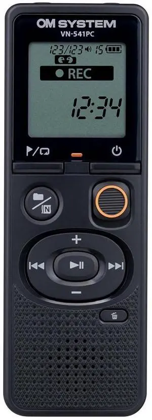 OM SYSTEM VN-541PC 4GB Digital Voice Recorder, Black #V420040BU000