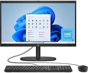 HP 22-dg0340 21.5" Full HD All-in-One Desktop Computer, Intel N200 1.0GHz, 8GB RAM, 512GB SSD, Windows 11 Home, Jet Black