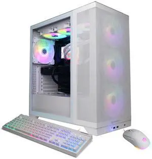 CyberPowerPC Gamer Supreme Liquid Cooled Gaming Desktop Computer, AMD Ryzen 7 7800X3D 4.2GHz, 32GB RAM, 2TB SSD, NVIDIA GeForce RTX 5060 Ti 16GB, Windows 11 Home, White
