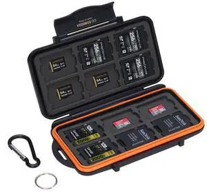 Slinger Card Caddy Memory Card Case for SD & microSD Cards, Black #CC-SDMSD24