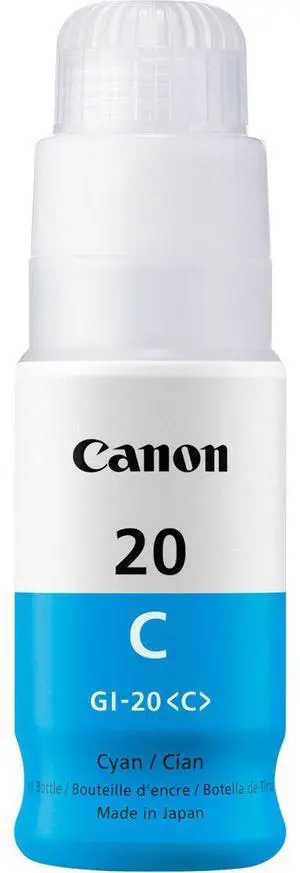 Canon Canon GI-20 MegaTank Ink - Inkjet - Cyan - 1 Each