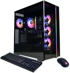 CyberPowerPC Gamer Master Gaming Desktop Computer, AMD Ryzen 7 8700F 4.1GHz, 16GB RAM, 2TB SSD, AMD Radeon RX 9060 XT 8GB, Windows 11 Home, Black