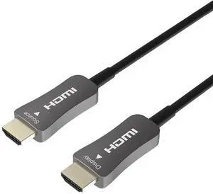 DVDO 50' 4K HDMI 2.0 Active Optical Fiber Cable, Black