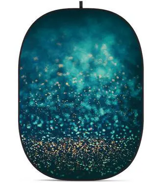 Glow CBA-TB0012 5x6.5' Fabric Collapsible Backdrop, Bokeh Textured